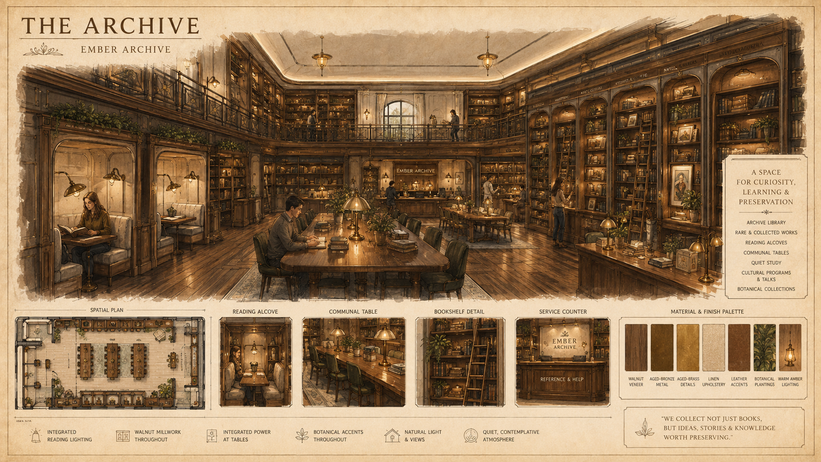 Concept study for the Archive Library